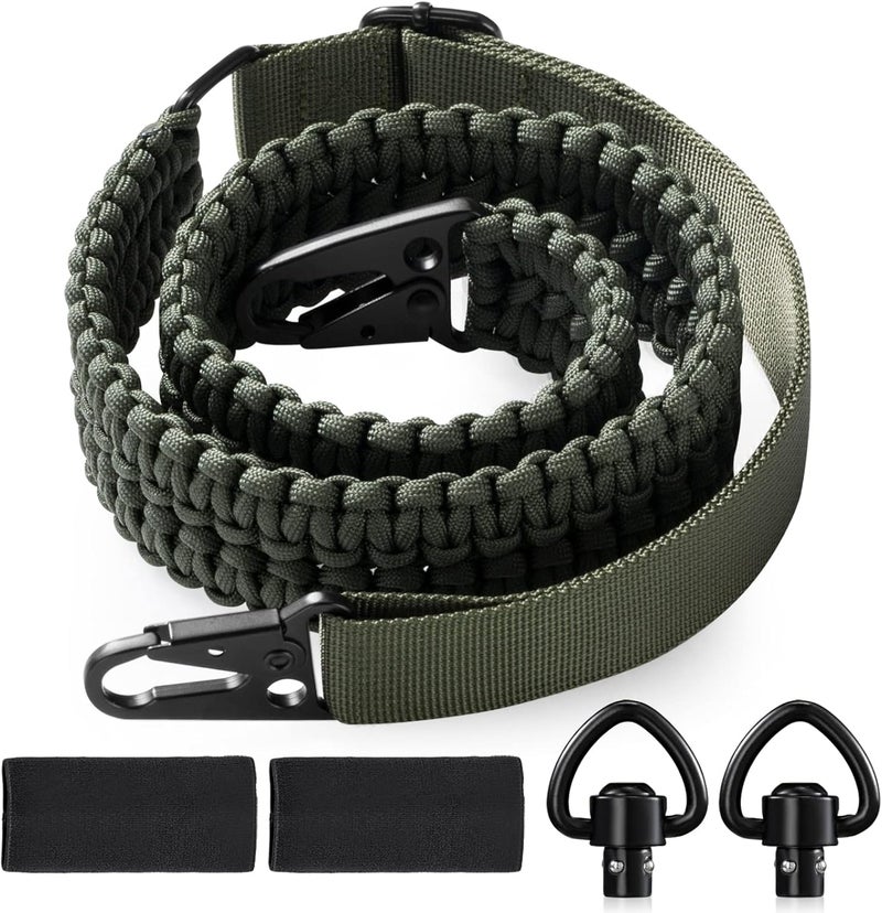 VVAAGG 2 Point QD Sling Adjustable 550 Paracord Sling with Metal Hook and QD Sling Swivels for Hunting - Image 1